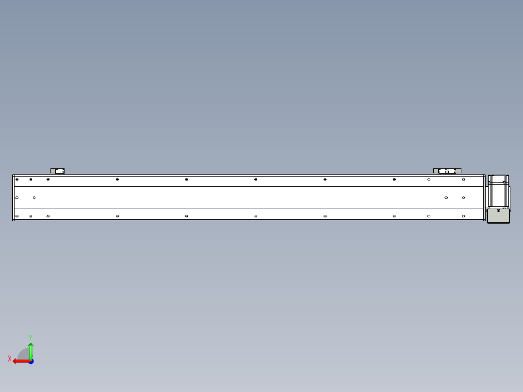 同步带滑台-半封闭B13H-L45-S1100-LD-P40-D3后视图