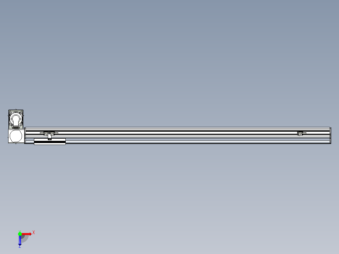 同步带滑台-半封闭B13H-L45-S1100-LD-P40-D3俯视图