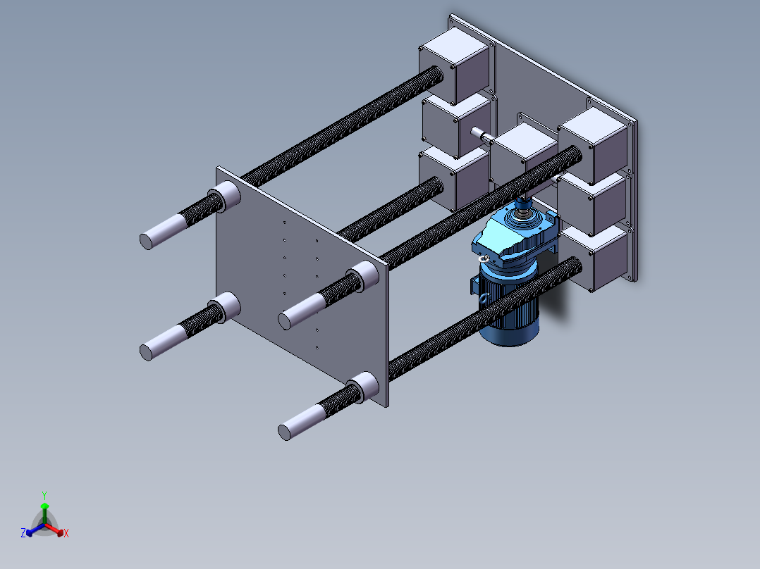 护栏清洗车正等轴测图