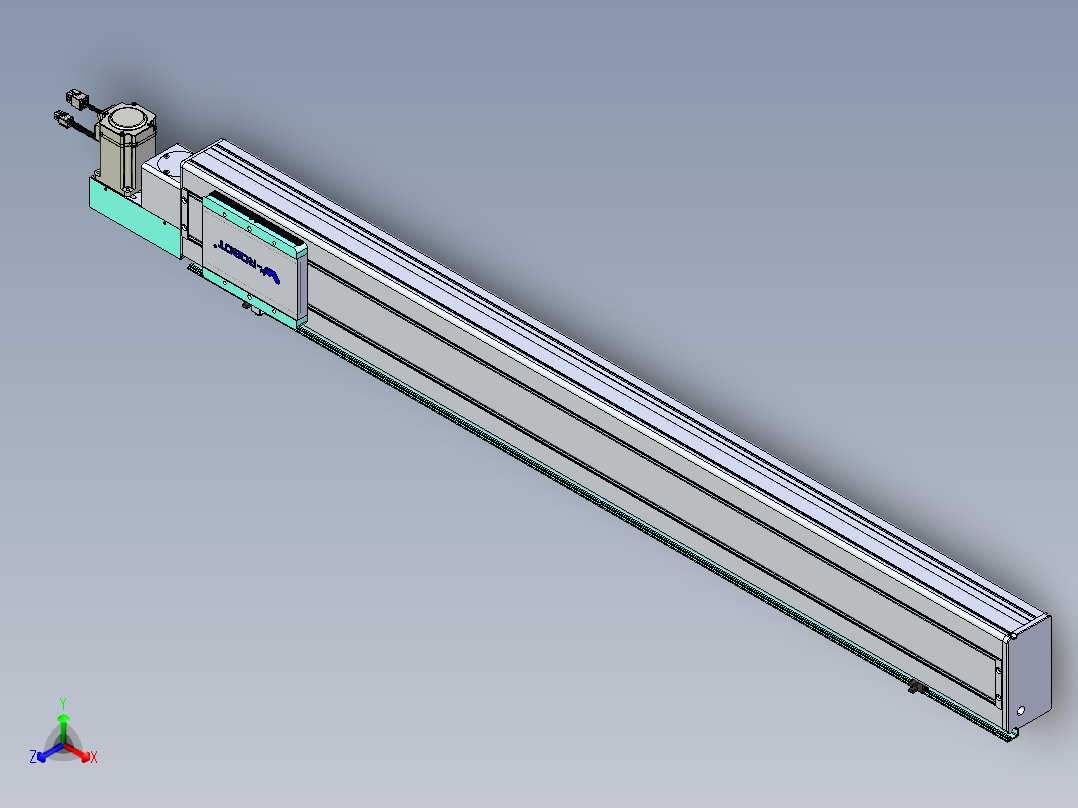 威洛博VBC同步带传动一无尘环境VBC14-L45-S1100-BL-ZP40-C3正等轴测图