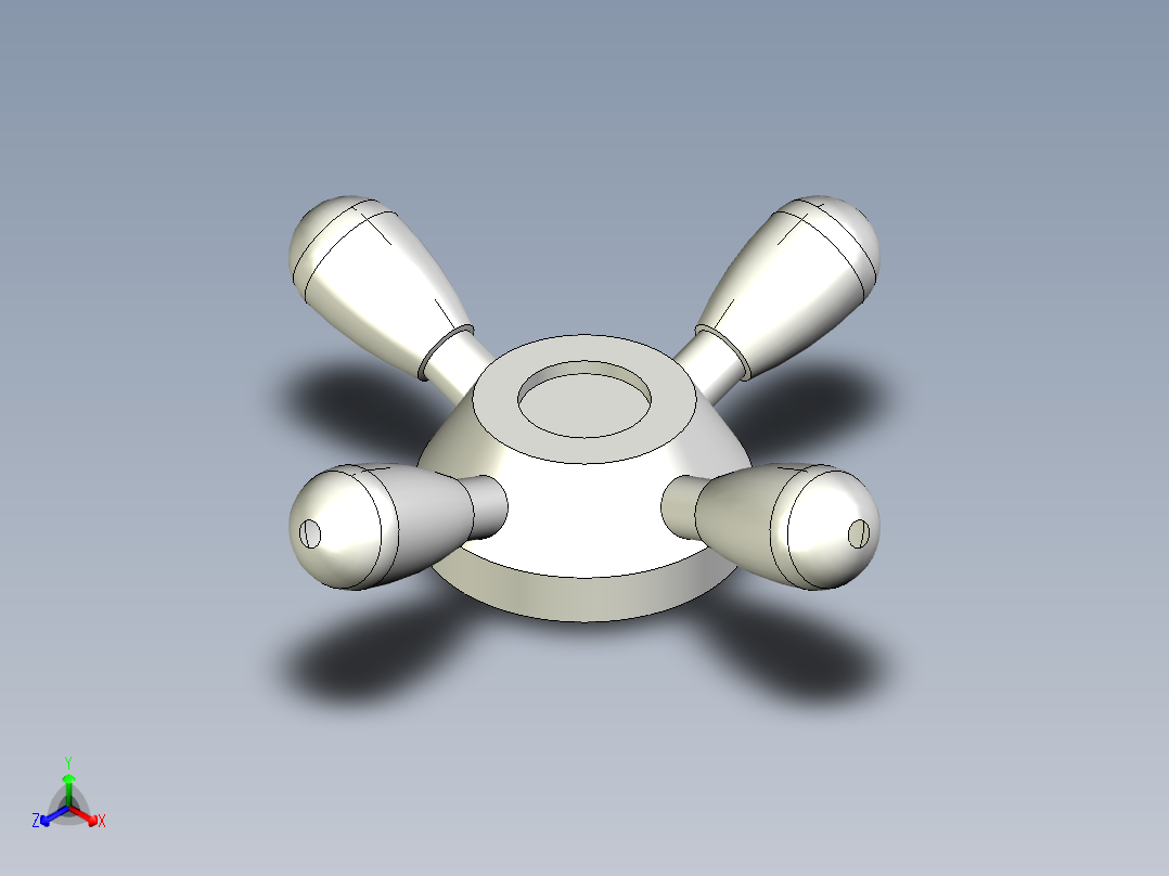 FOUR-ARM把手VBR.4-3D多系列多零件图纸模型正等轴测图