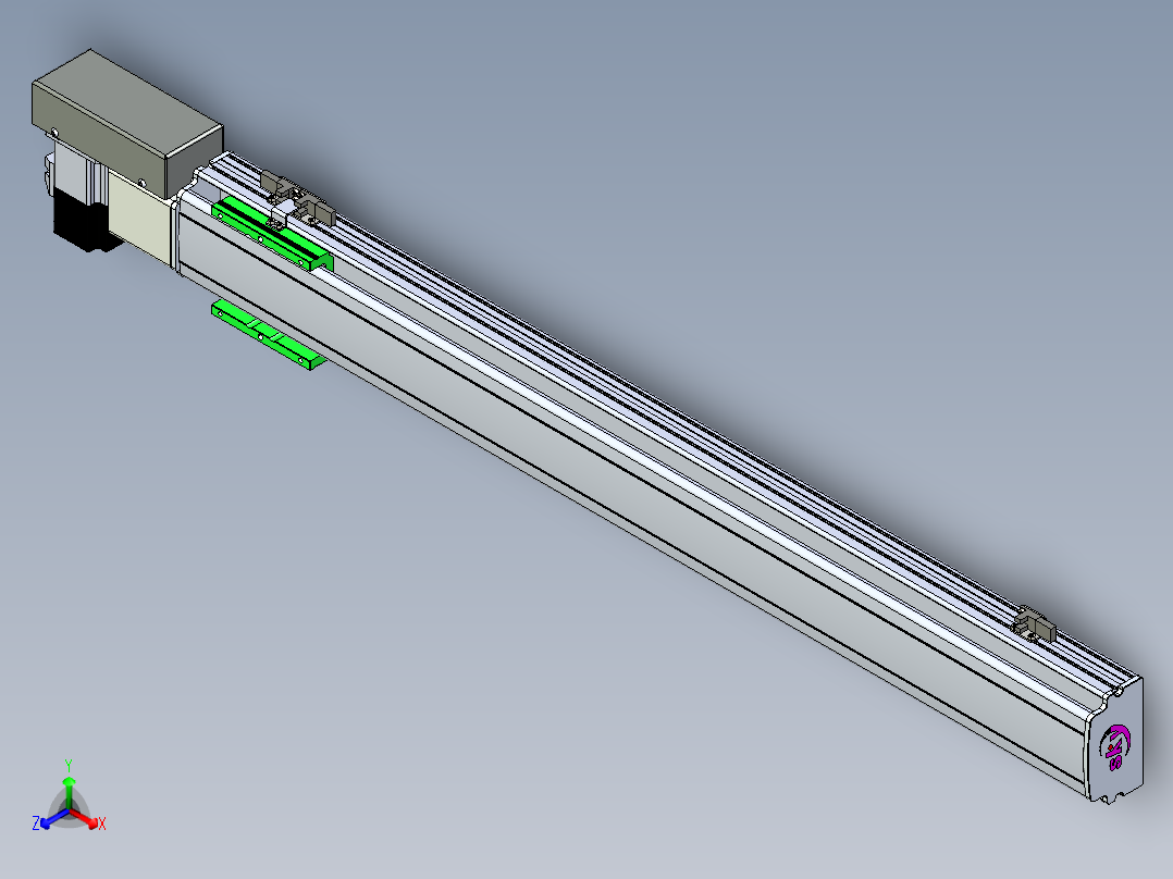 同步带滑台-半封闭B10H-L45-S800-R-P40-D3