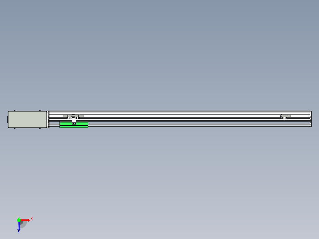 同步带滑台-半封闭B10H-L45-S800-R-P40-D3俯视图