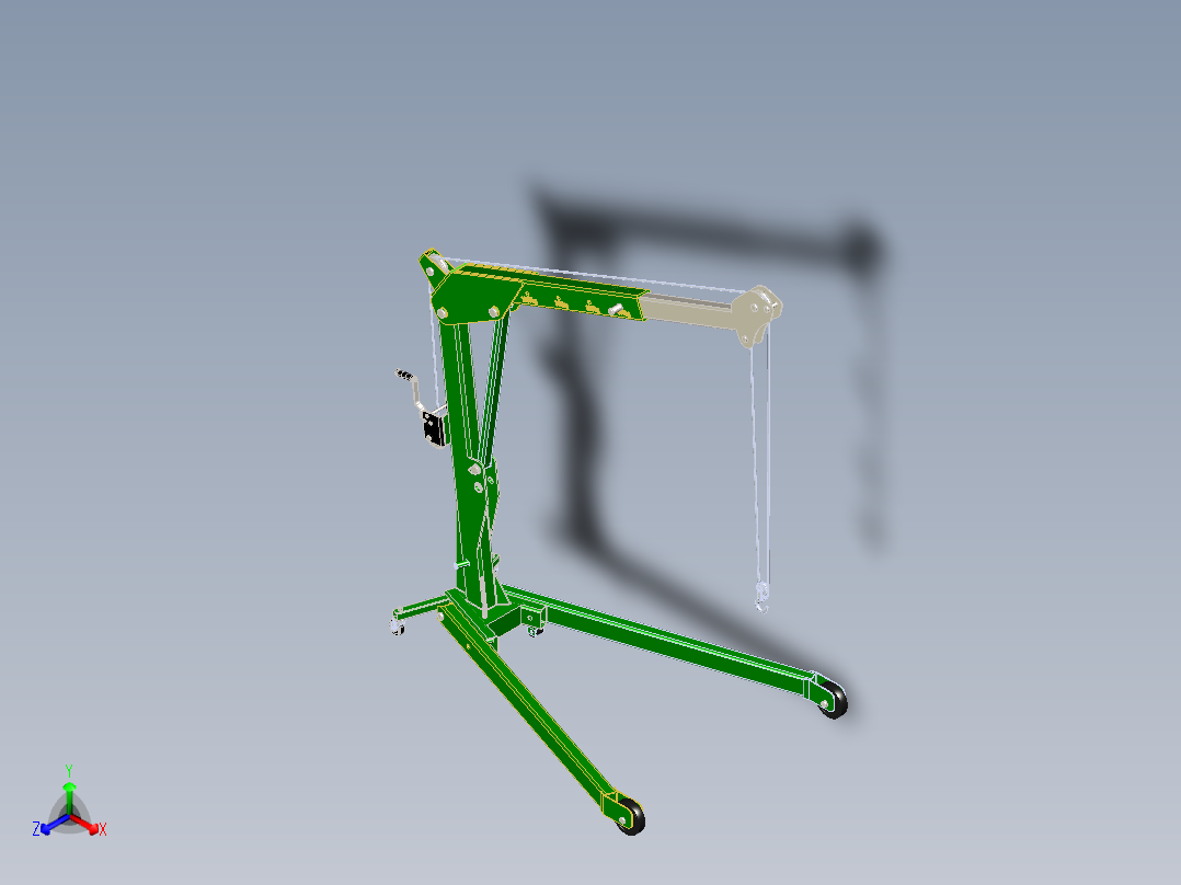 提升700kg的提升机式正等轴测图
