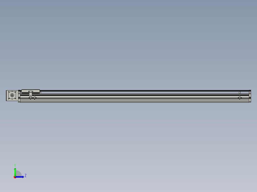 东锦同步带传动-直线滑台模组DH120B-L125-S1300-BL-P400W-C3左视图