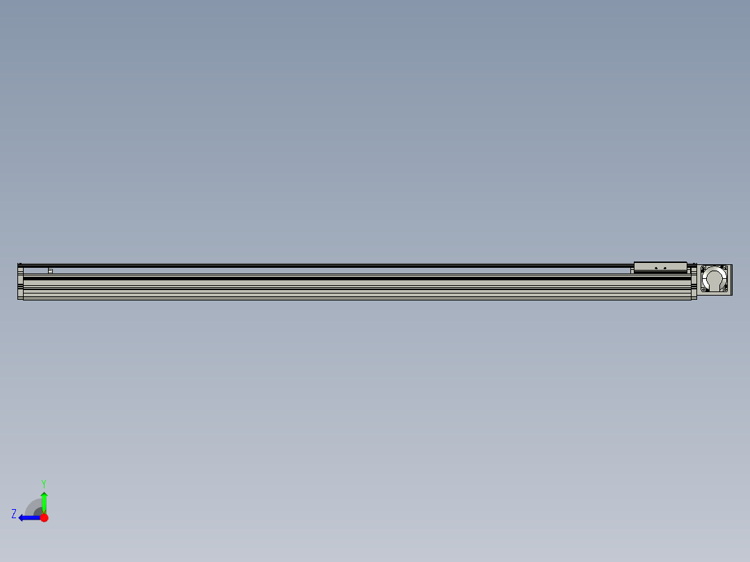 东锦同步带传动-直线滑台模组DH120B-L125-S1300-BL-P400W-C3右视图