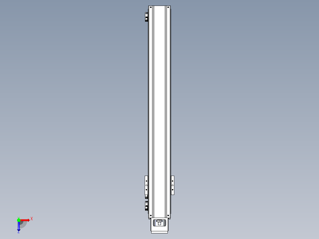 TPA-KNR-130E-2525C-L1000A1-M-H75-N3线性模块铝制底座俯视图