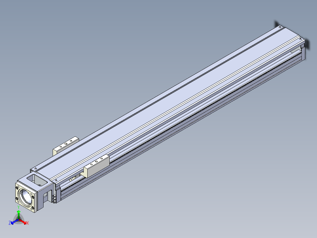 TPA-KNR-130E-2525C-L1000A1-M-H75-N3线性模块铝制底座正等轴测图
