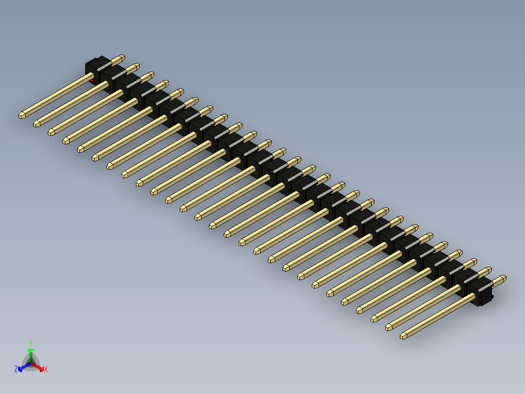 彩色公头100mil（2.54mm）系列-DS1021_black_1x27p_100mil_Type5_rev1.0
