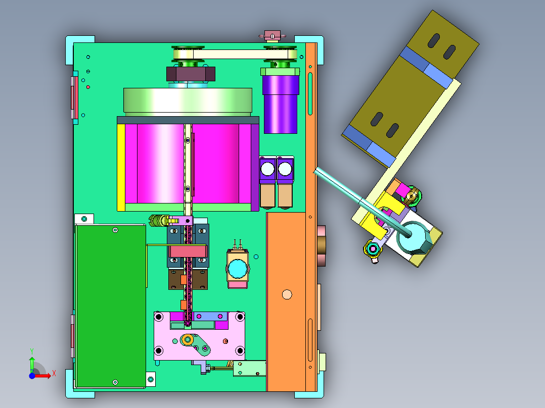 螺丝排序供料上料排列机和拧紧轴前视图