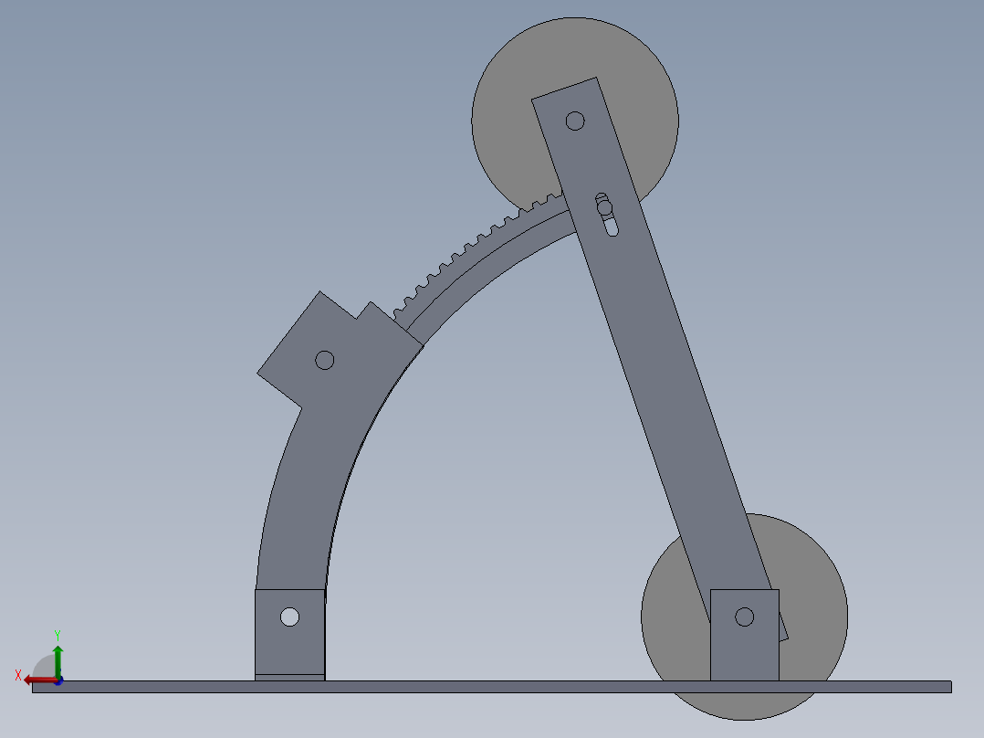 投掷机构后视图