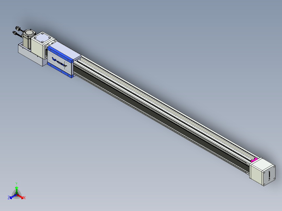 威洛博LB.GB同步带传动--欧规系列GB8-L96-S1300-BL-P40正等轴测图