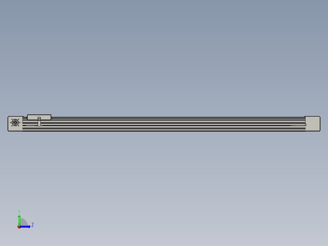 威洛博直线电机模组EB6-L140-S1350-光轴左视图