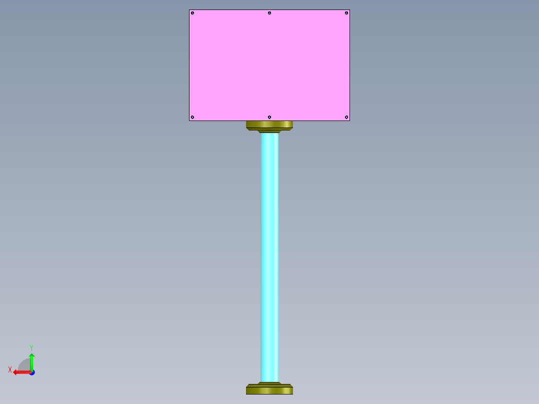 显示屏架后视图