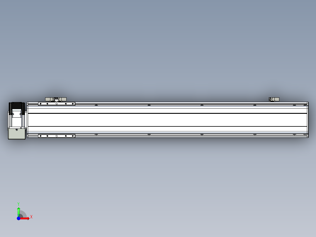 同步带滑台-半封闭B13H-L45-S800-LU-P40-D3前视图