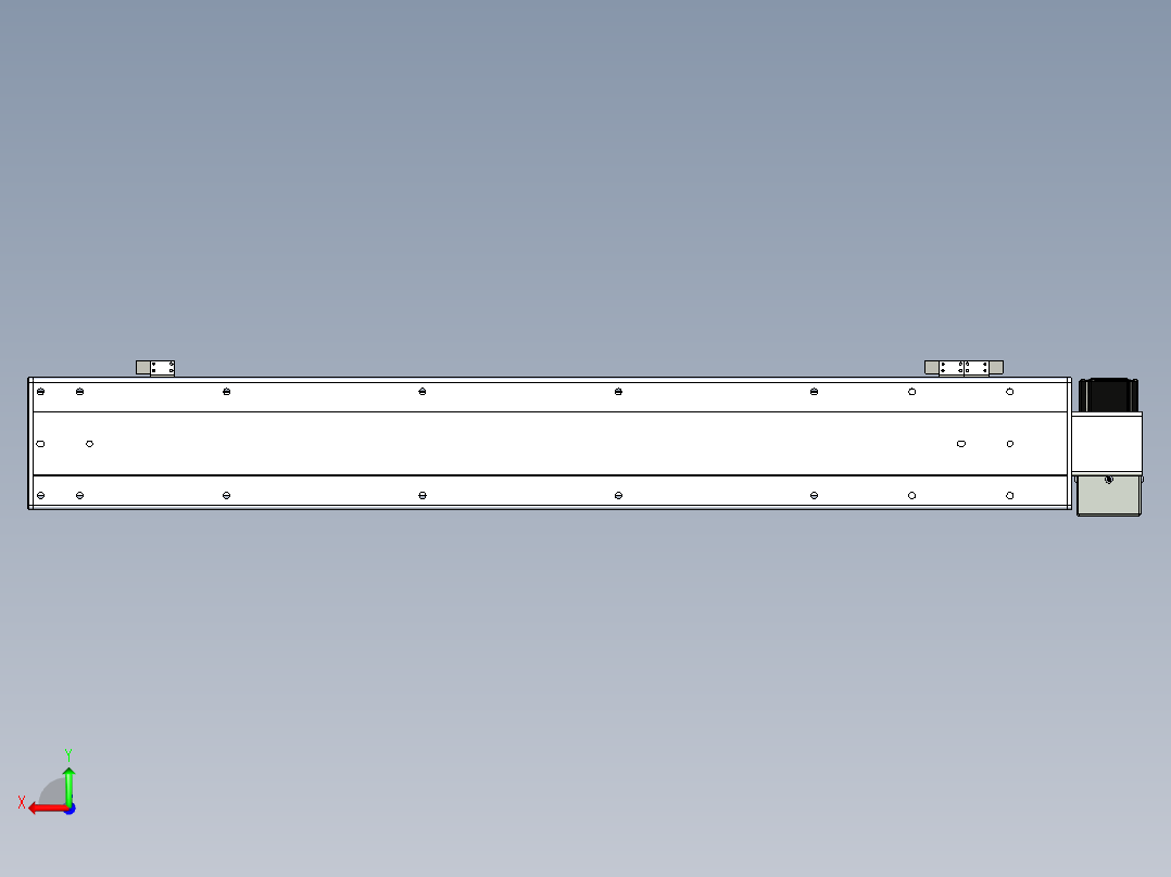 同步带滑台-半封闭B13H-L45-S800-LU-P40-D3后视图