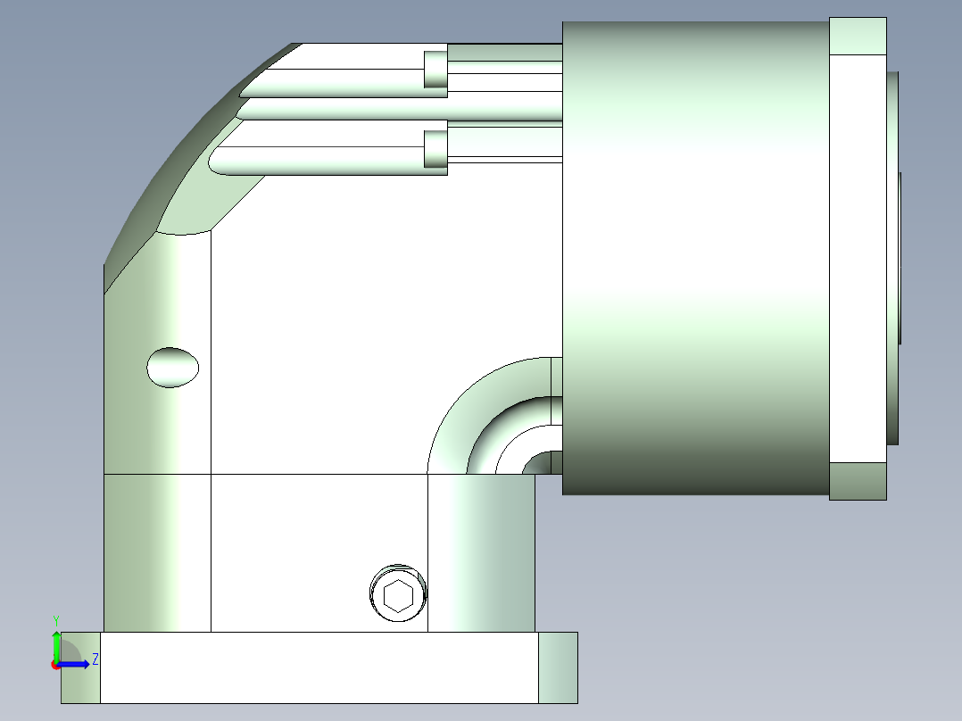 直齿孔ZPLF160-L1 35-114.3-200-M12.stp左视图