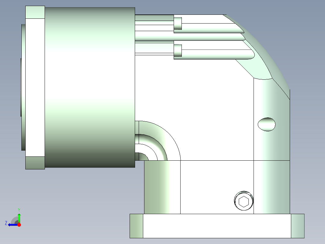 直齿孔ZPLF160-L1 35-114.3-200-M12.stp右视图