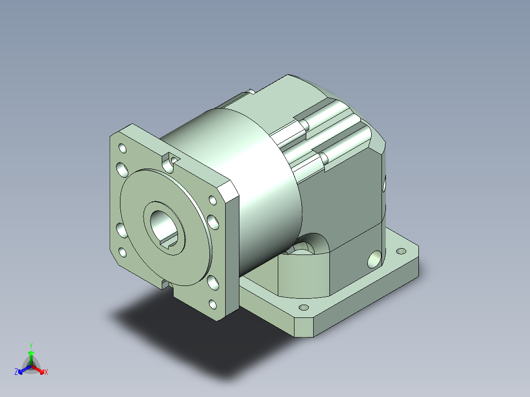 直齿孔ZPLF160-L1 35-114.3-200-M12.stp正等轴测图