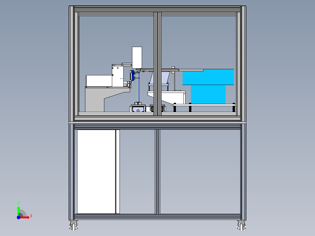 电池片装料机（sw22可编辑+工程图）前视图