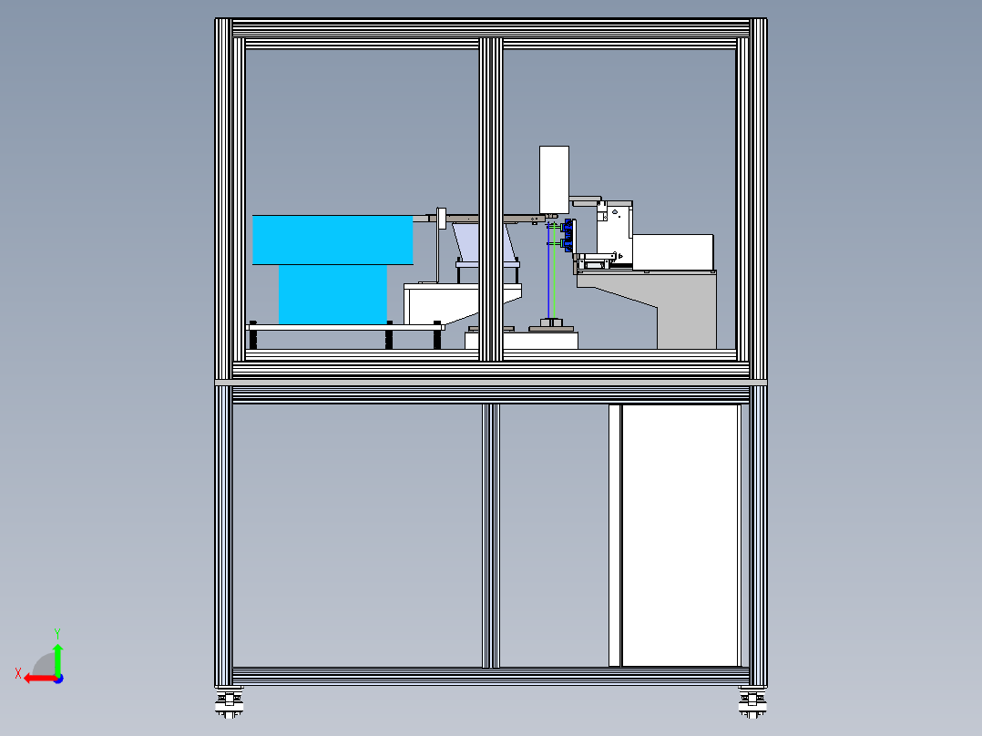 电池片装料机（sw22可编辑+工程图）后视图
