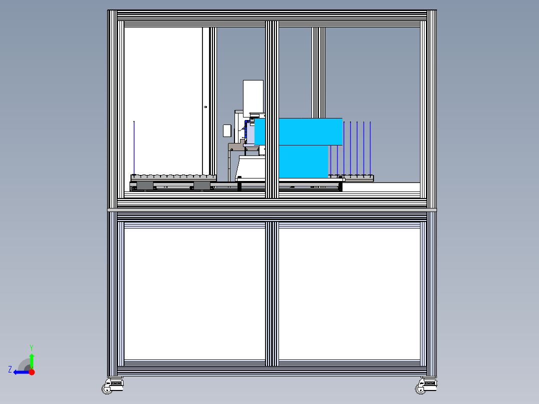 电池片装料机（sw22可编辑+工程图）右视图