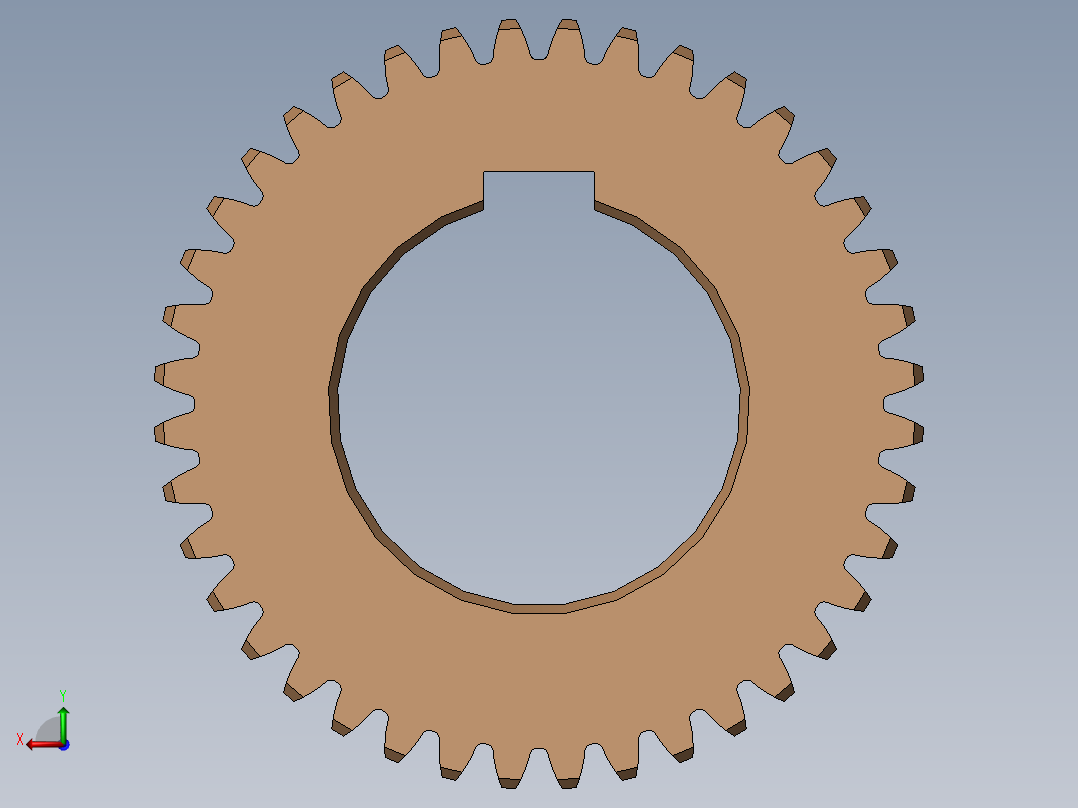 小齿轮 m=2 z=40后视图