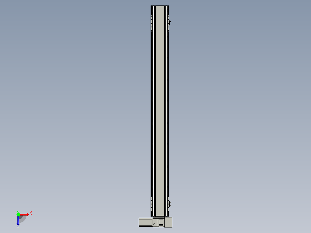 直线模组LHB17-L40-S1650-RU设计图纸俯视图