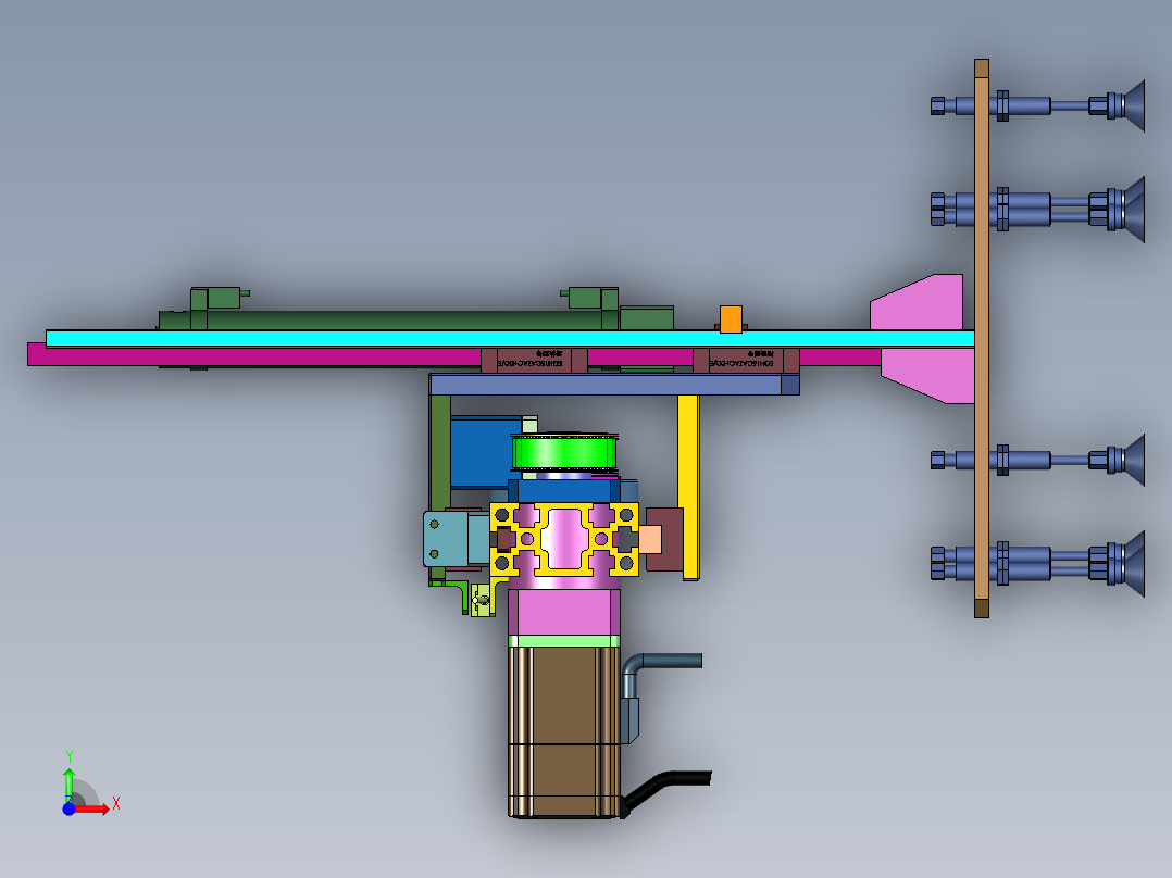 伺服移动气动抓手前视图