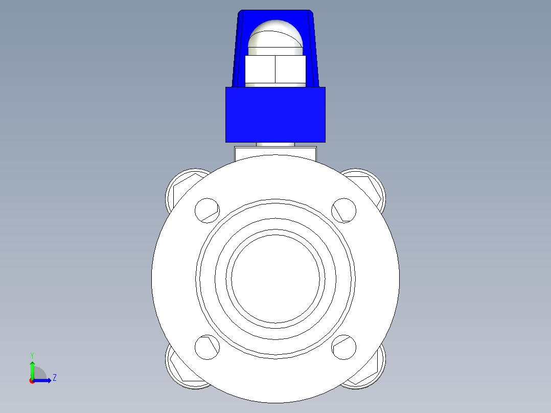 阀门模型-DN32____(____)左视图
