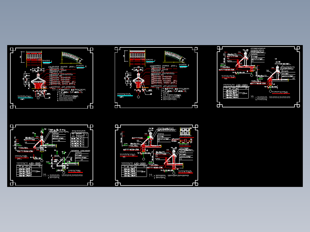 中式古典大门CAD图纸图块 仿古马头墙及披檐详图