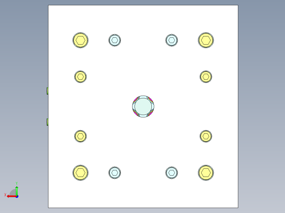 一套经典K胶盖子模具图后视图