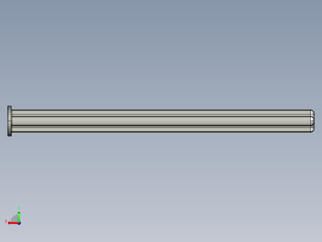 乐高机械组车桥-55013 Black Technic Axle 8 with Stop.IGS后视图