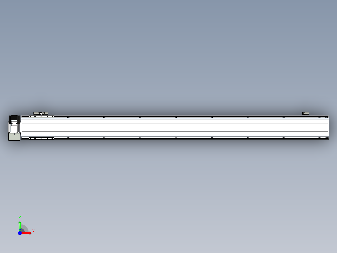 同步带滑台-半封闭B13H-L45-S1450-LU-P40-D3前视图