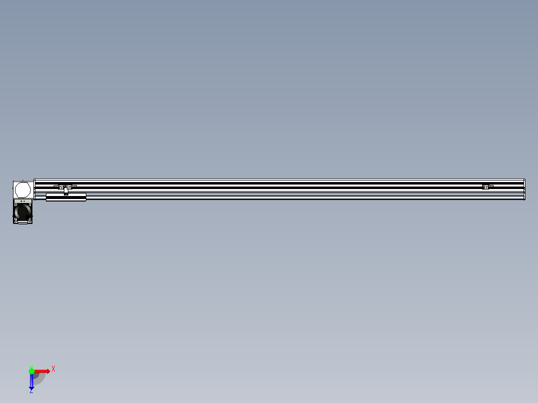 同步带滑台-半封闭B13H-L45-S1450-LU-P40-D3俯视图