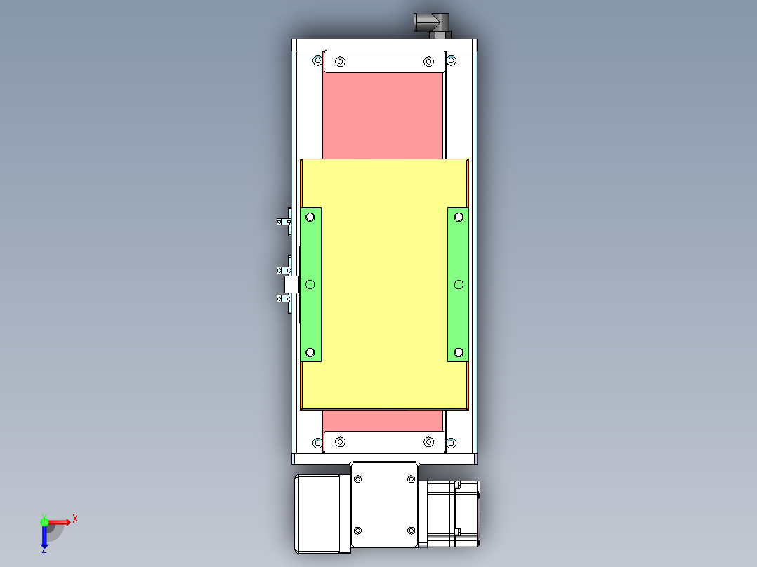 MCB同步带全封闭MCB17-LD-400W俯视图