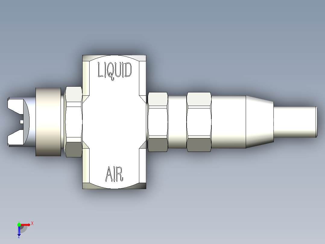 空气雾化喷嘴俯视图