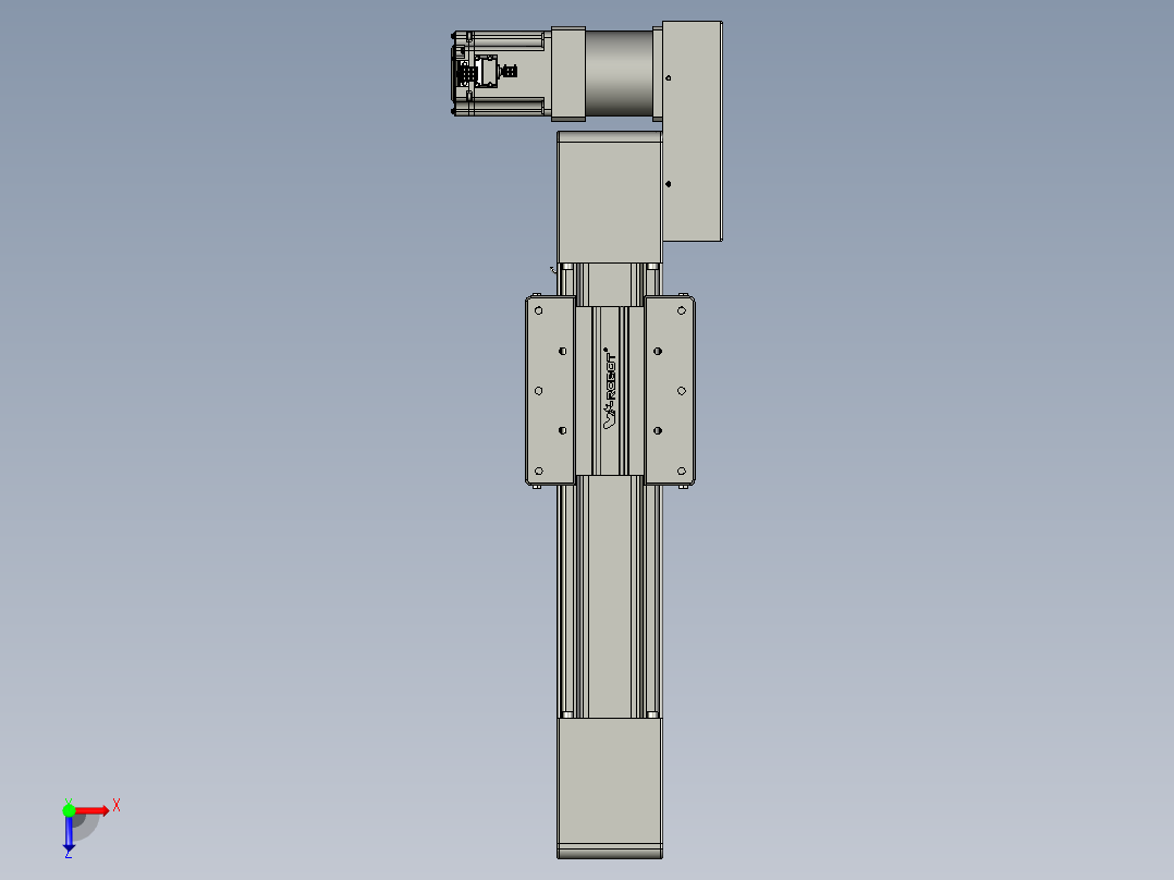 威洛博直线电机模组EB10-L224-S200-BR-ZP75-MS3-5K俯视图