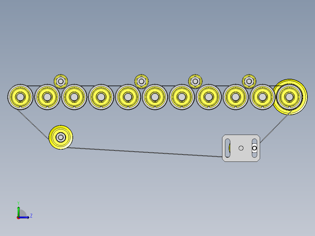 玻璃电路板输送机左视图