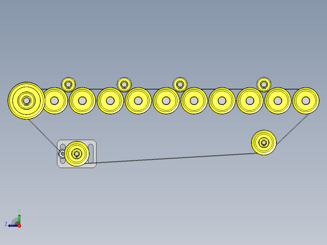 玻璃电路板输送机右视图