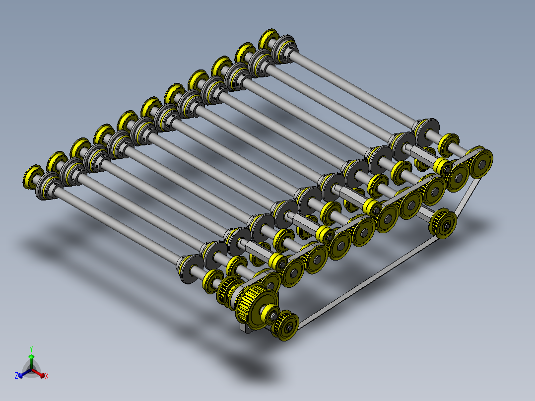玻璃电路板输送机正等轴测图