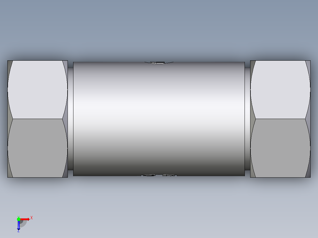 卡套式工业通用硬管接头EO_Weld_bulkhead_fitting_ESV28ZL71俯视图
