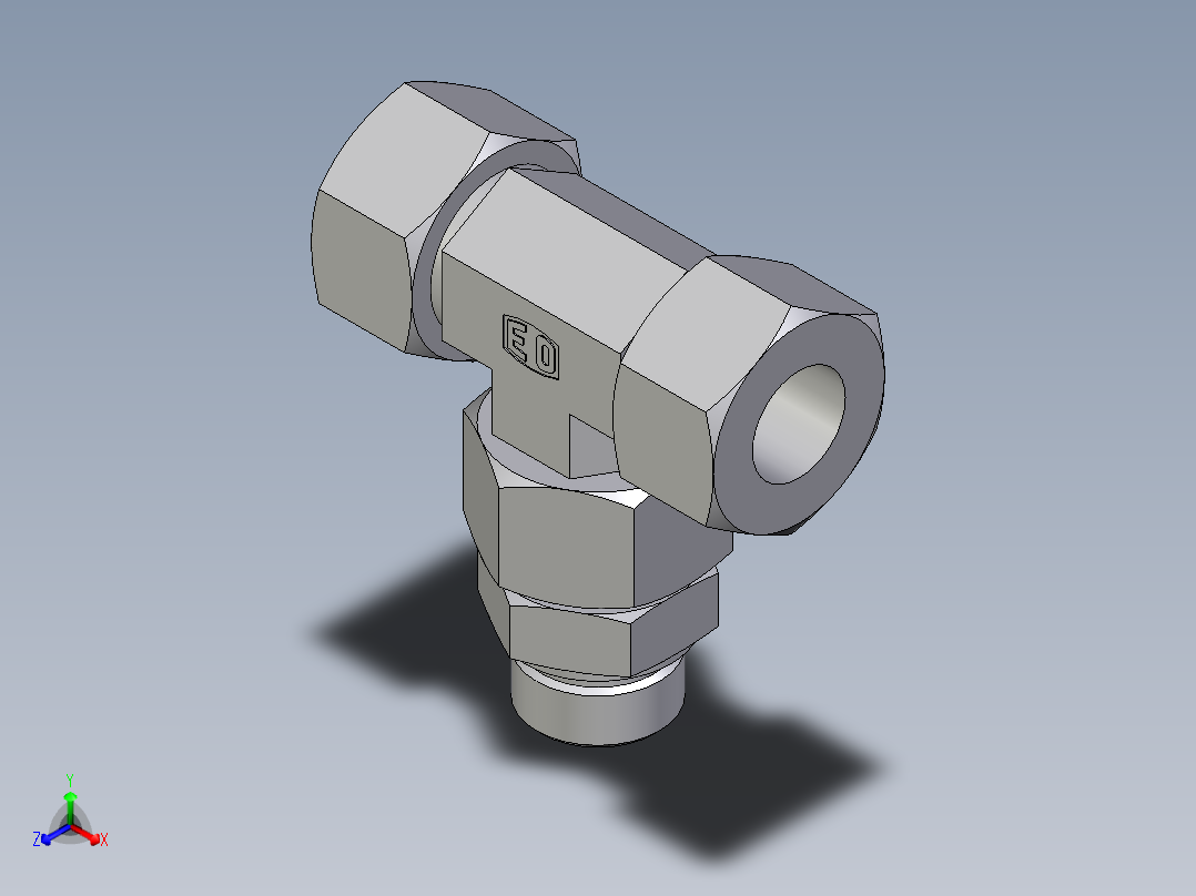 卡套式工业通用硬管接头EO_Assembled_adjustable_standpipe_branch_tee_EVT25SM71