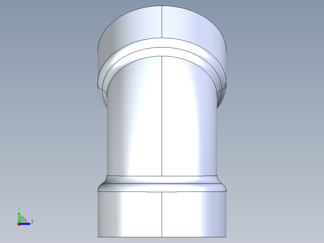 船舶管路系统S4_SeaDrainPLUS_1-8Bend-SxS_37E165001_1-1-2in Sea Drain Plus - 45 Bend - SxS左视图