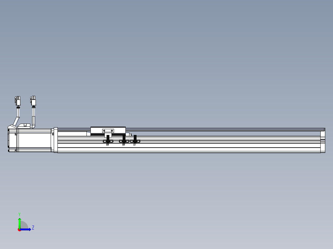 东锦丝杆传动-直线滑台模组DH102-C-L10-S450-BC-P400W-C3左视图