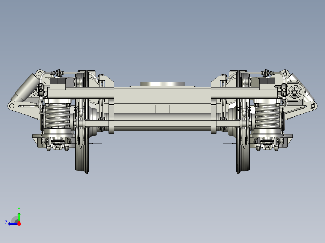 客车转向架右视图