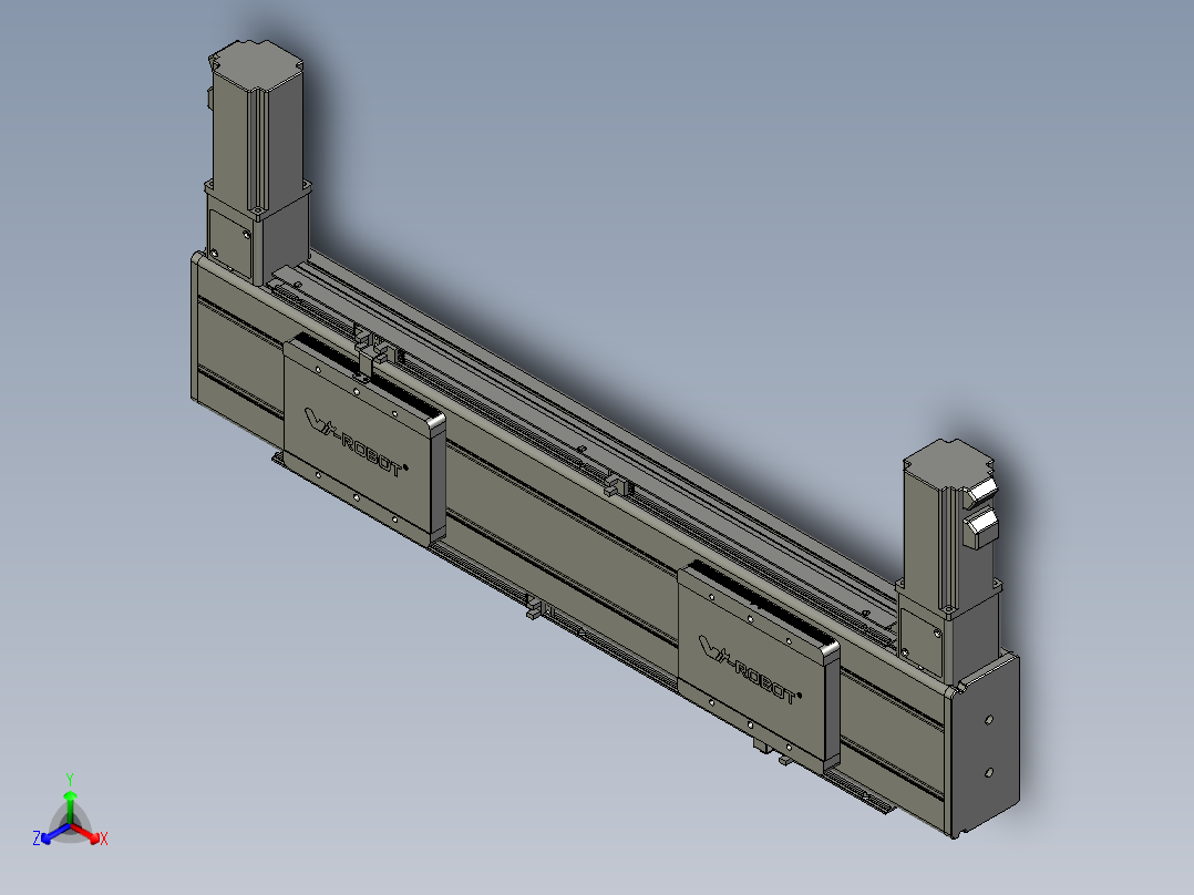 威洛博双电机滑台-VBC14S2-L100-S250-BLR-P40-C6正等轴测图