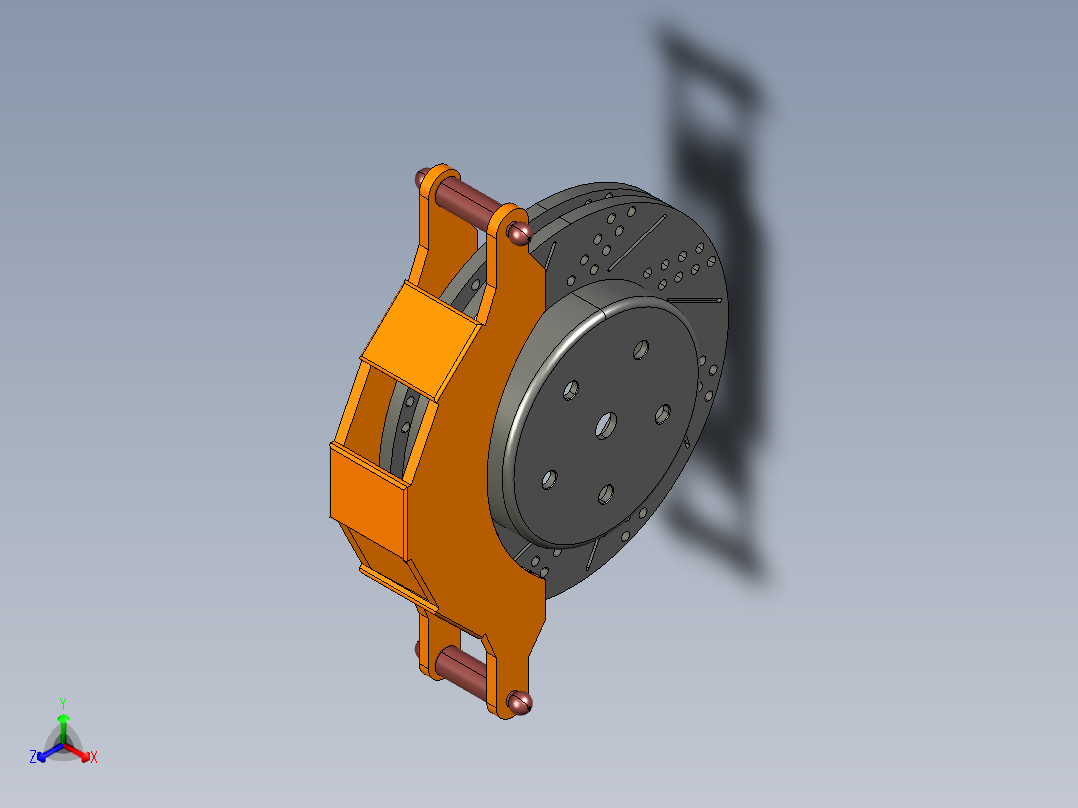 制动器 (55)正等轴测图