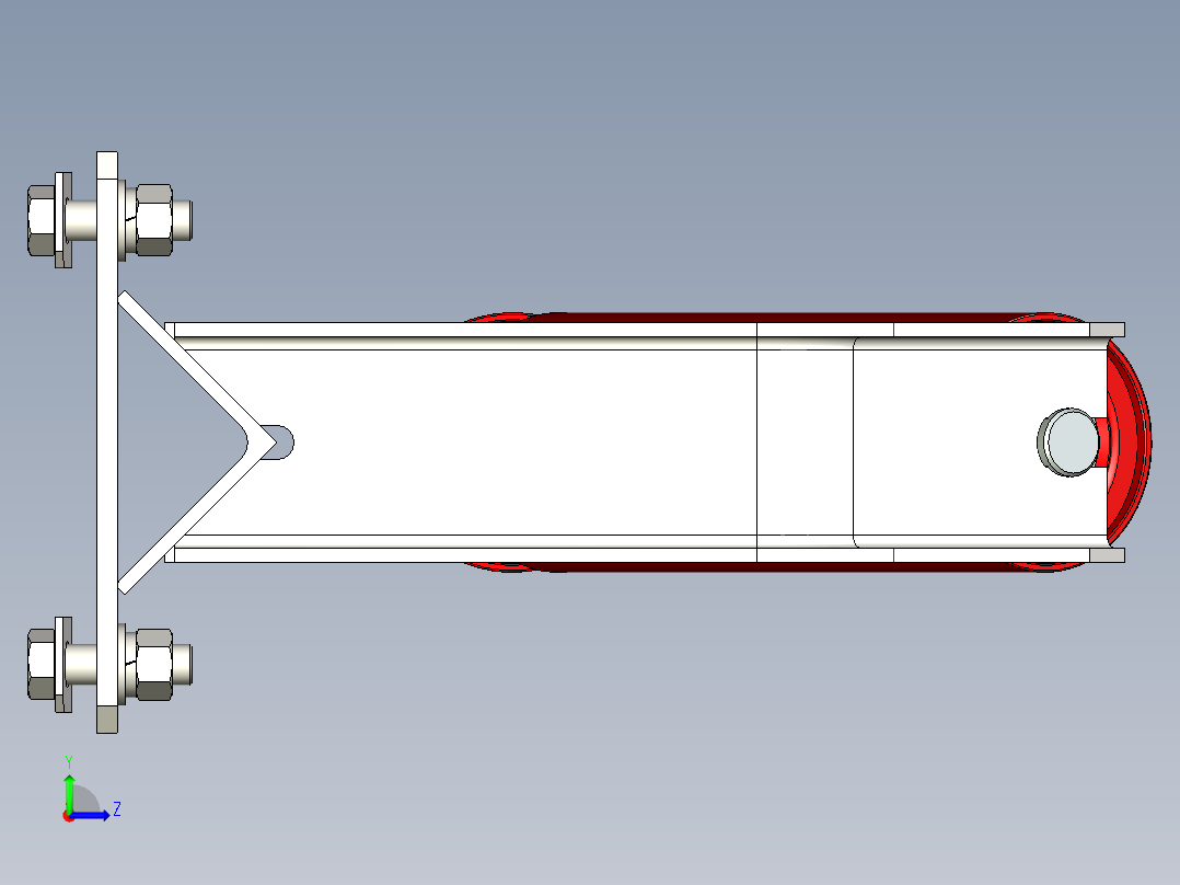 DTII(A)型带式输送机35°槽型托辊 65C214左视图