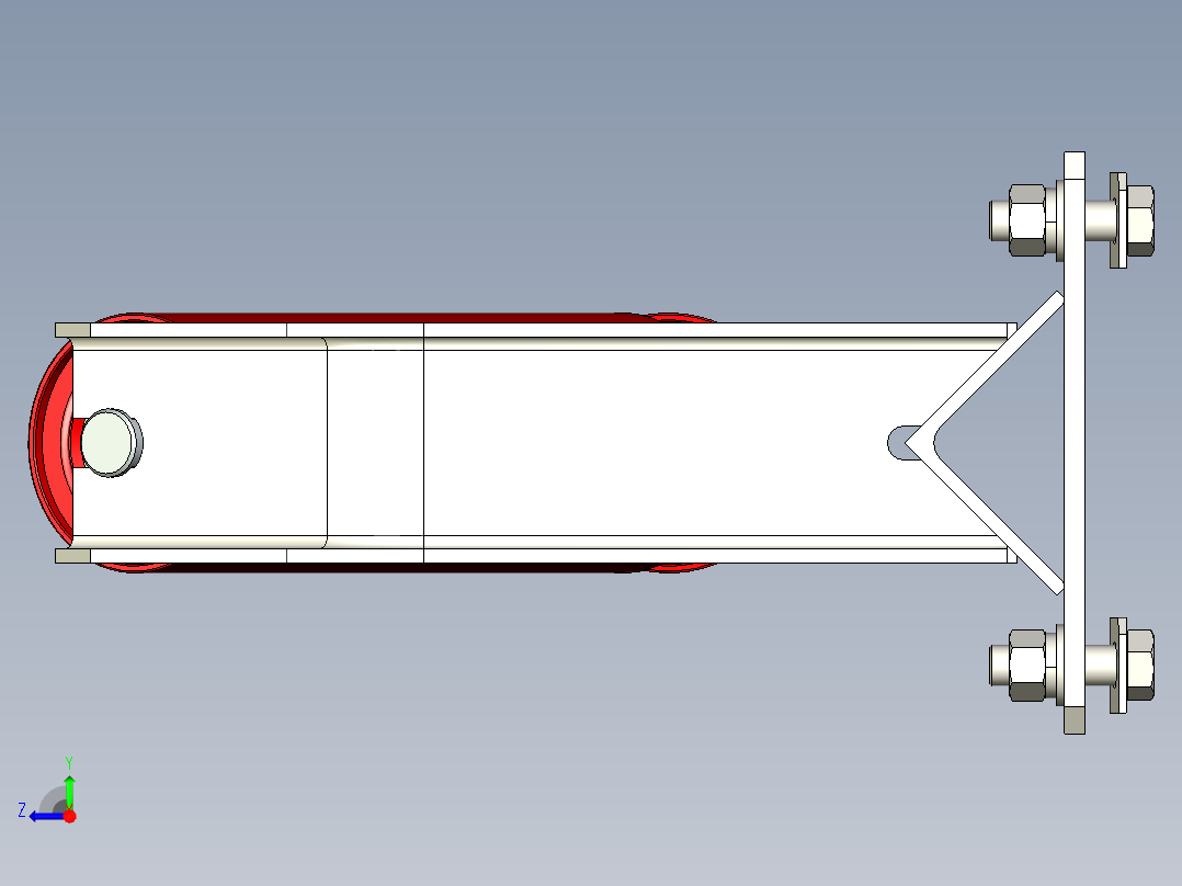 DTII(A)型带式输送机35°槽型托辊 65C214右视图